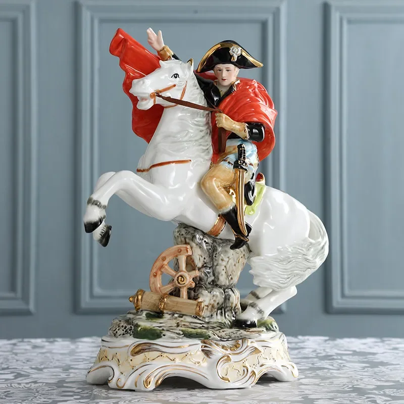 Nordic light luxury Napoleon general triumph wine cabinet decoration characters European ornaments