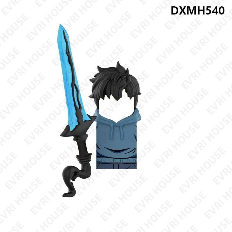 Animes Mini blocs de construction poupées figurines d'action briques Solo nivellement bande dessinée assemblage jouets pour enfants DXMH539-544