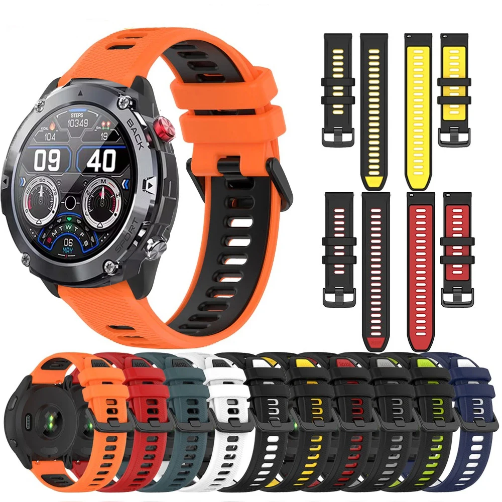 

Sports Silicone Strap for C21 Smart Watch Quick 20mm 22mm Breathable Wrist Wristband for C21 Smart Watch Accessorie