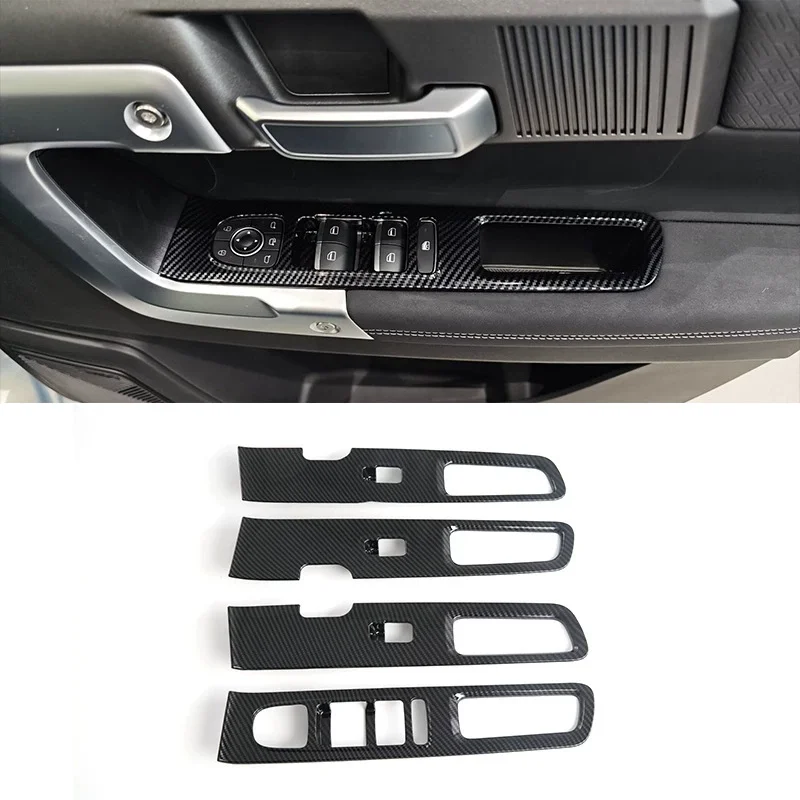 For JAECOO J7 Chery Explore 06 Carbon Fiber Grain Center Console Gear Shift Cover Window Switch Panel Interior Accessories