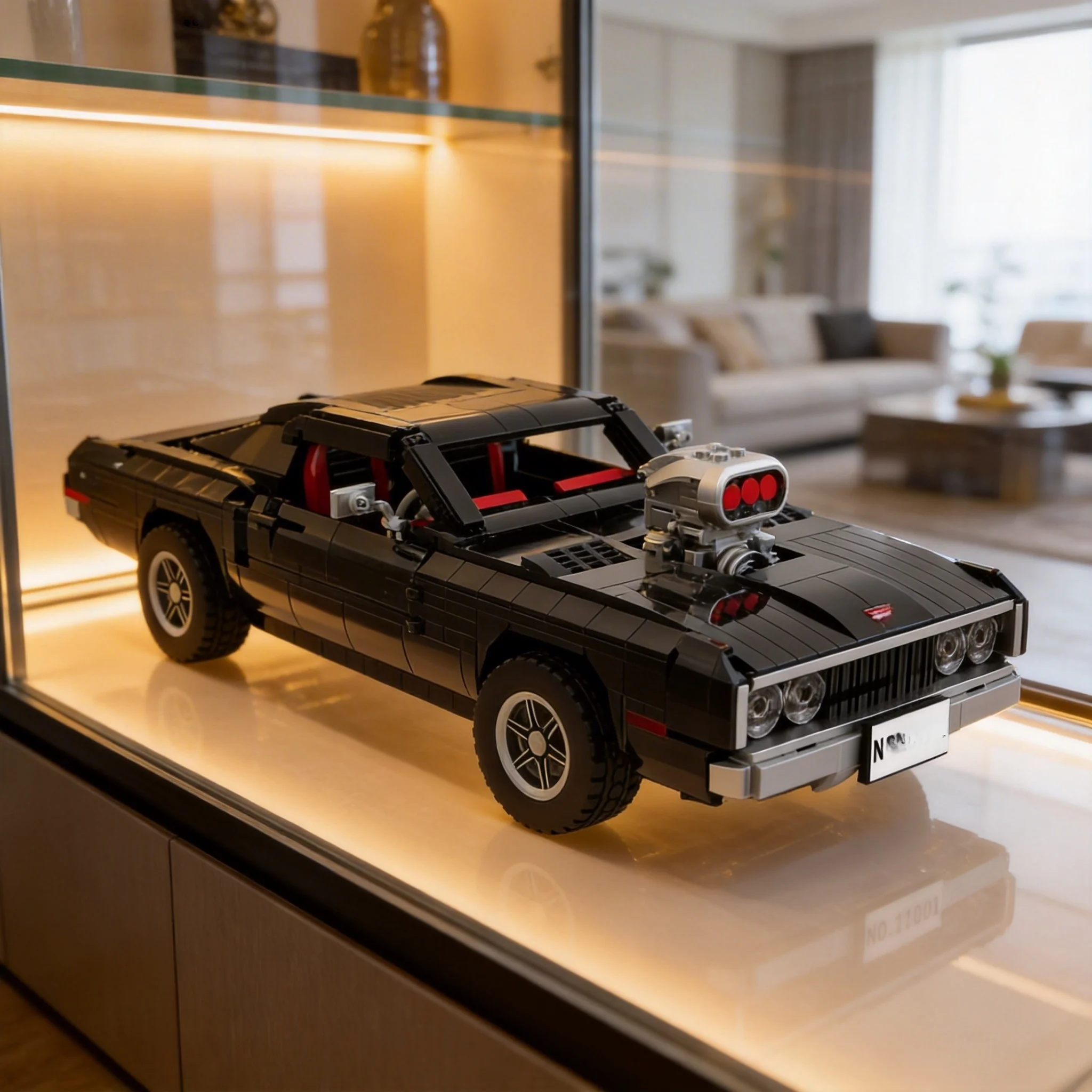 Technical Car Dodged Charger Racing Car Building Blocks Model Movie Fast And Furious Famous Vehicle 943pcs  Toys Gifts view 4