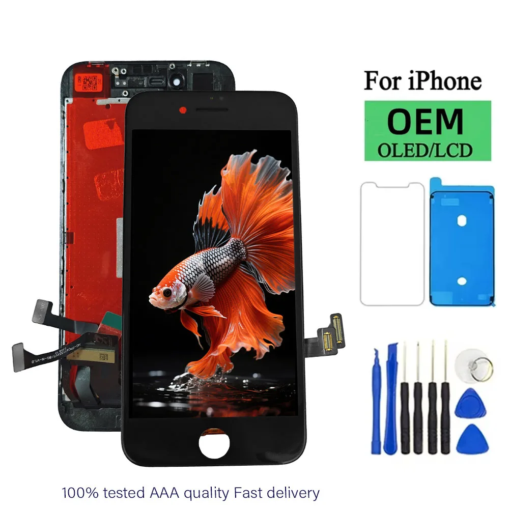 100% écran de Test pour iPhone 7 8 Plus écran LCD avec écran tactile 3D numériseur assemblée pour iPhone 7 8 Plus remplacement de l'affichage