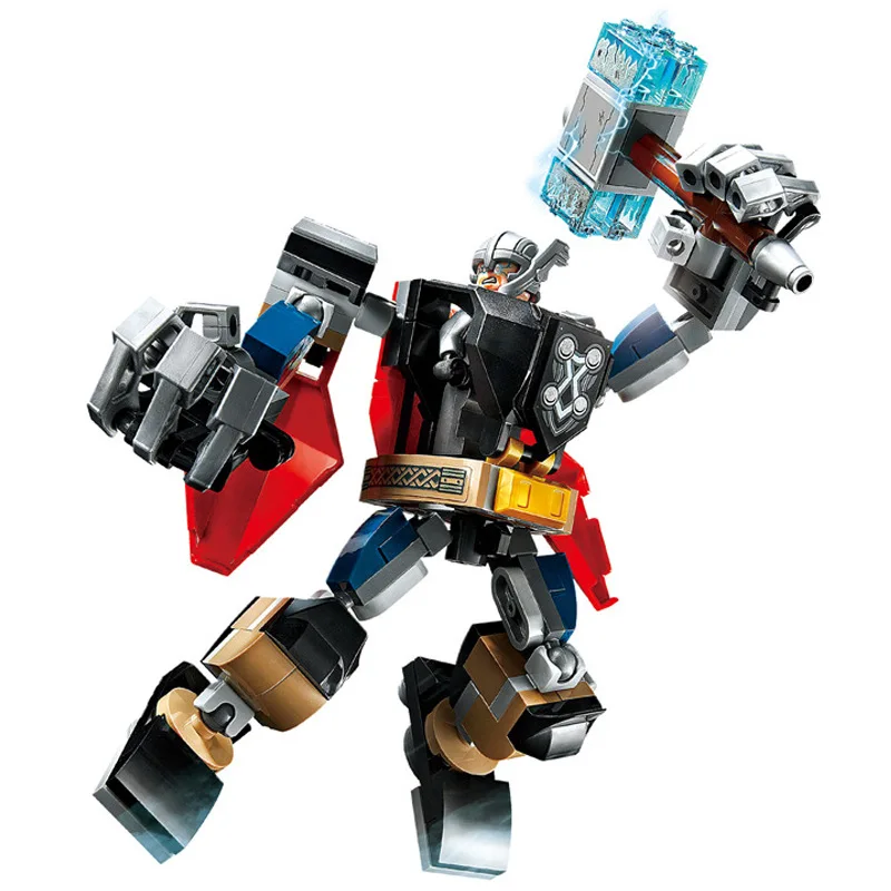 Figurki z klocków Blind Box Mini Marvel, Duży Goblin, Spiderman, Iron Man, Venom, Kapitan Hawk, Deadpool, Technic Armor, zabawki na prezent