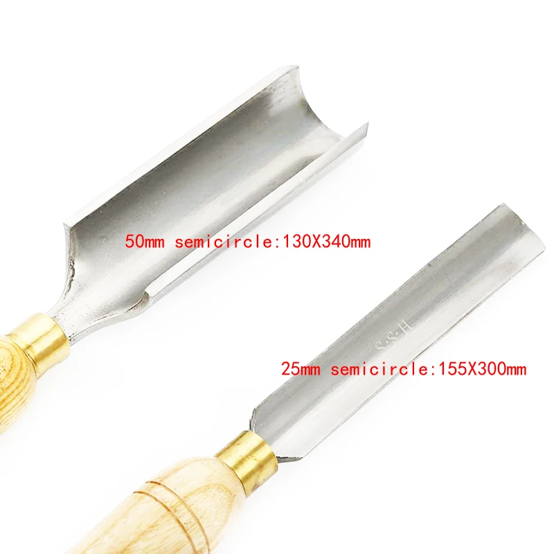 1PC High Speed Steel  Semicircle Woodworking Chisel Knife Arc Wooden Turning Tool