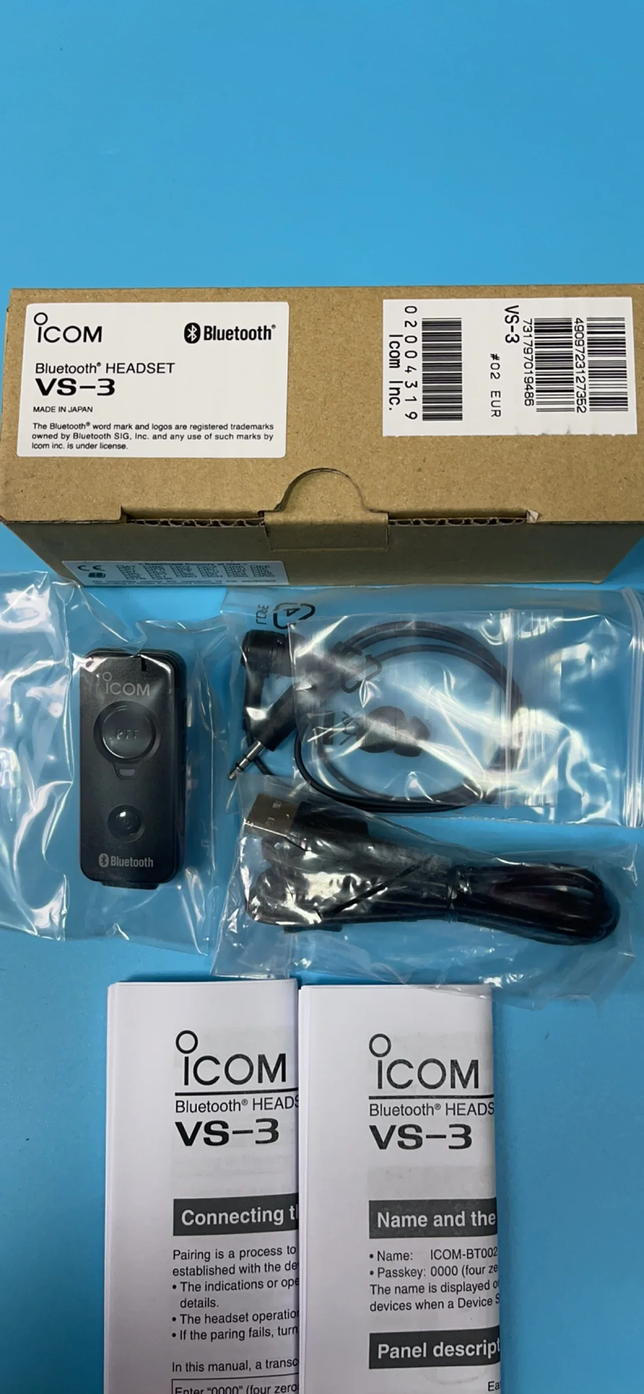 سماعة رأس بلوتوث VS-3 جديدة لجهاز الاتصال اللاسلكي لـ IC-705/R30/ID-52