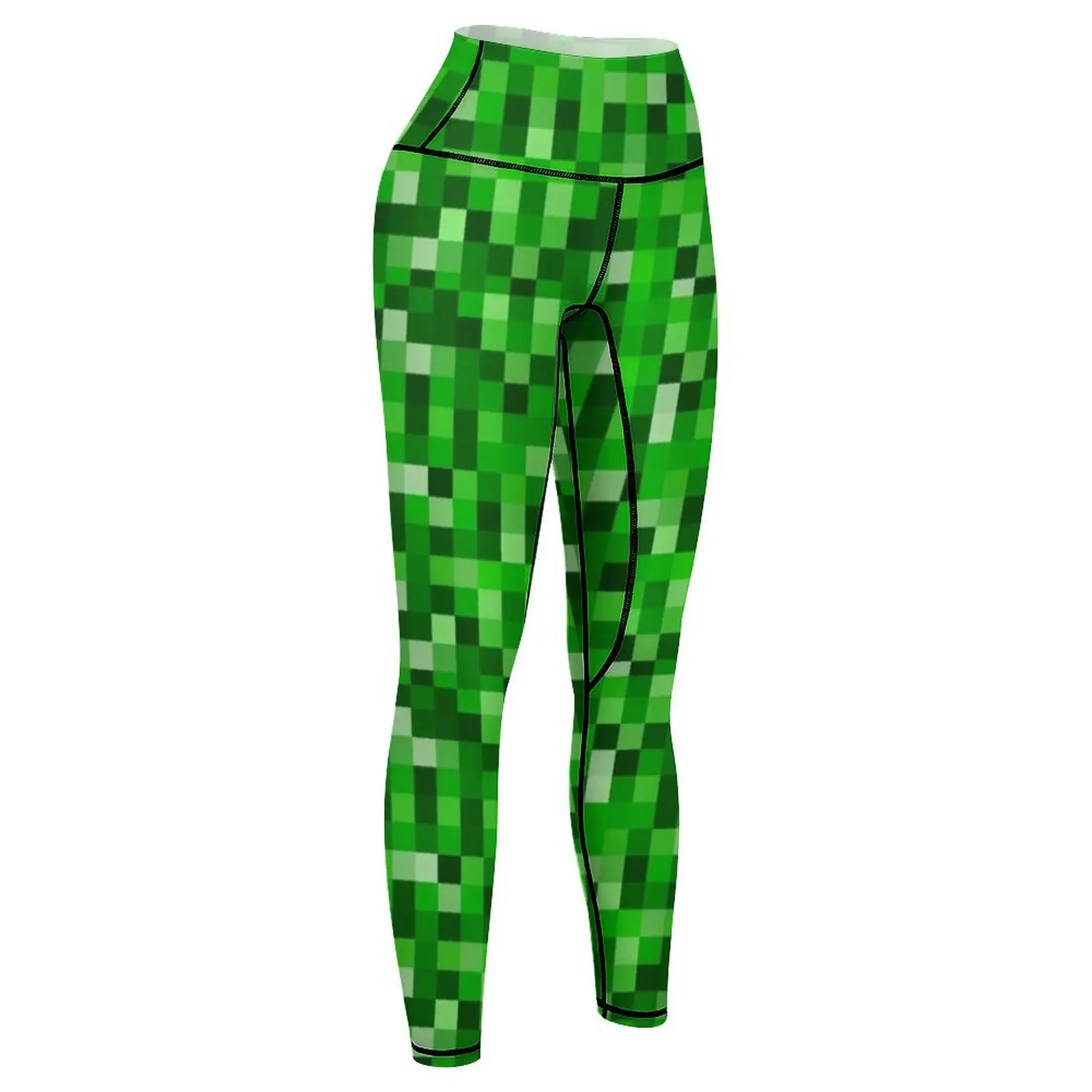 8-Bit Green Leggings leggins push up woman sport pants Womens Leggings