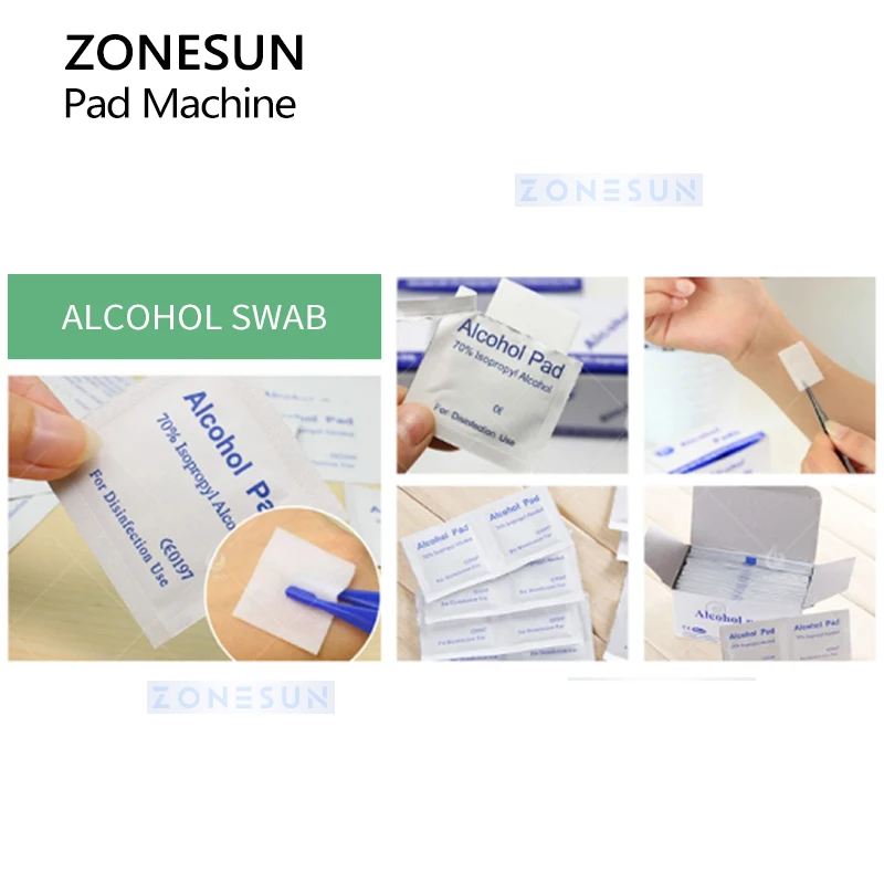 ZONESUN Involucro automatico a flusso orizzontale Pre imballaggi per alcol Attrezzatura per macchine confezionatrici ZS-ZMJ1