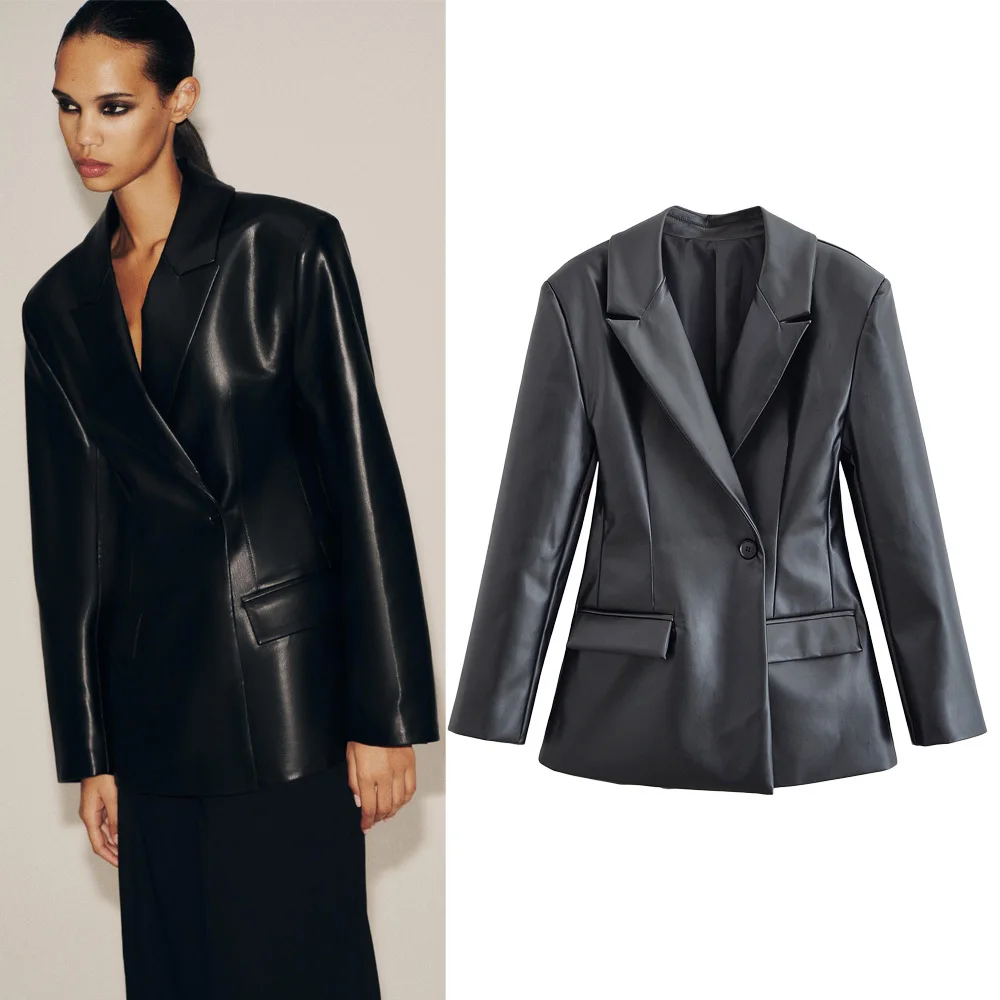 خريف جديد Sle المرأة سليم صالح جلد طويل Sve V-Ne دعوى الشارع Sle ألياف البوليستر الدافئة التنقل مناسبة واحد Bu...