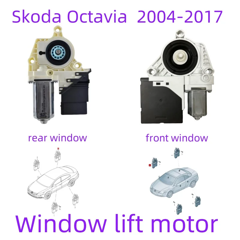 Brand new genuine Skoda Octavia front and rear door window lift motor 1T0959701E/D 1T0959702E/D 1K0959703J 1K0959704J 2004-2017