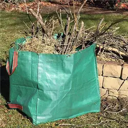 Foldable Large Capacity Leaf Bags Reusable Garden Bag Leaf Sack Light Trash Can Garden Yard Garbage Waste Container Storage Bags