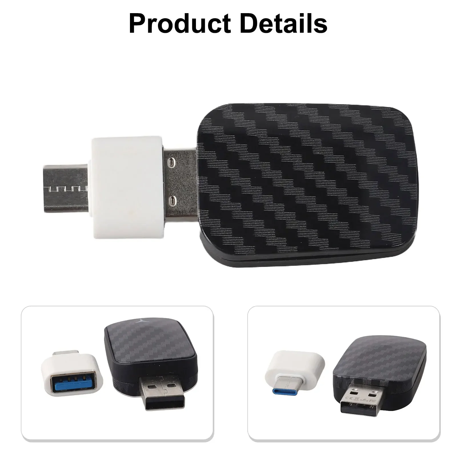 

For Carplay Wireless Adapter Car Entertainment Vehicle Connectivity Black Hands-Free Operation Quick Installation