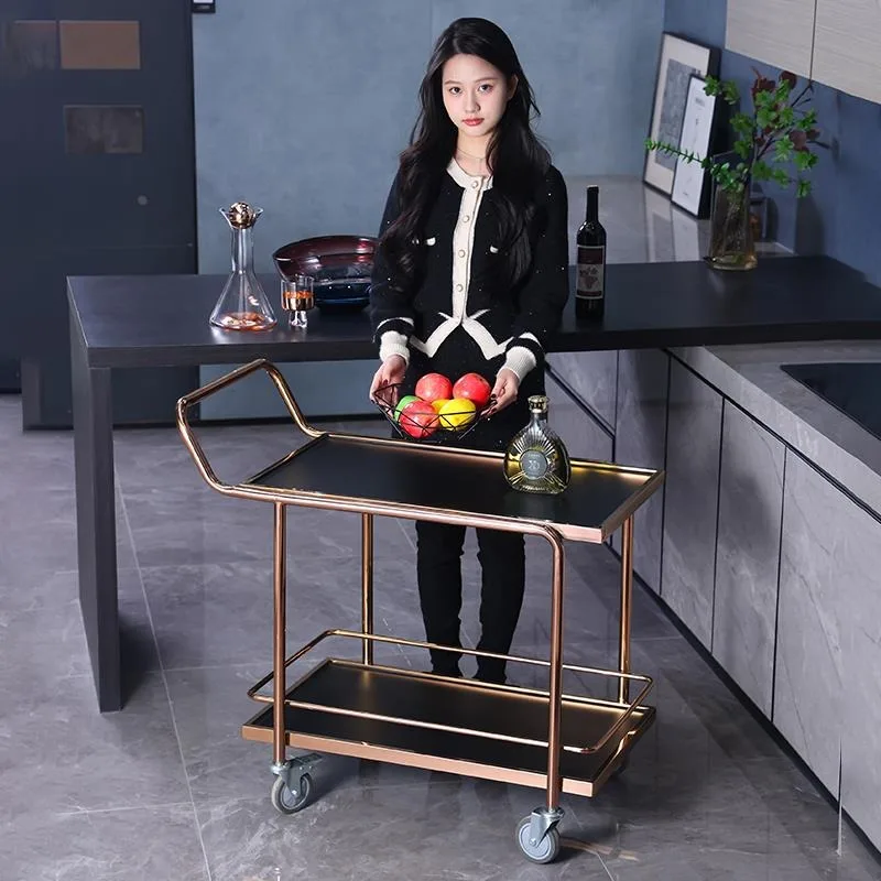 

Hotel restaurant multi-functional push service cart large size food delivery truck birthday cake snack beverage truck commercial