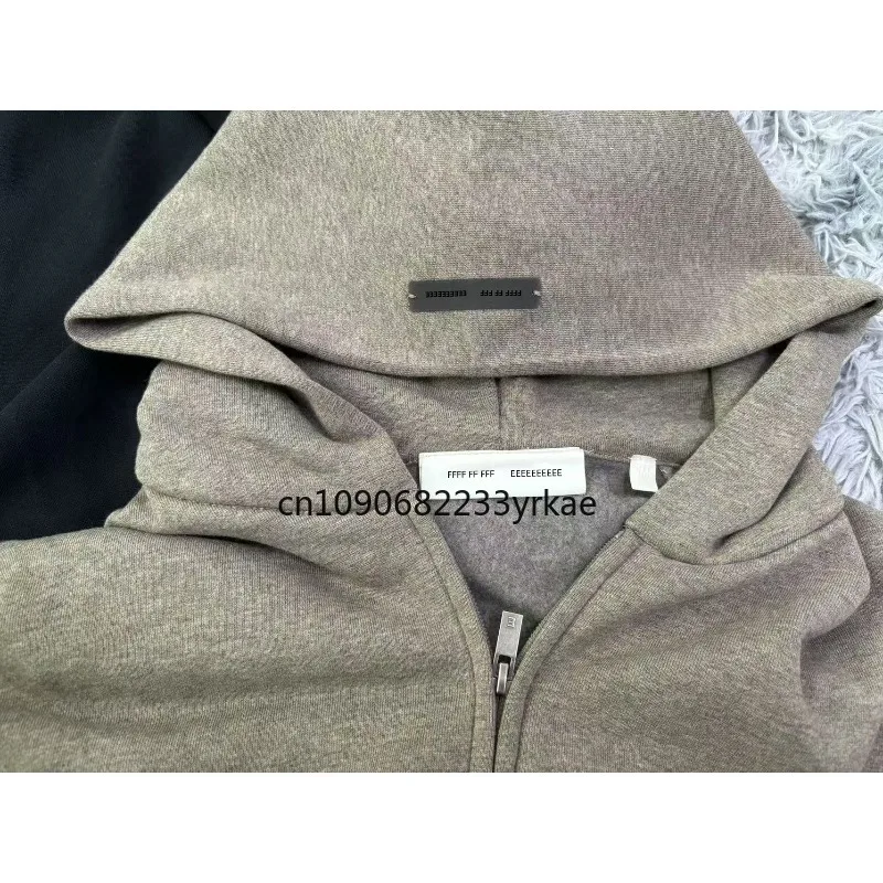 SS25 ALWAYS ON Zipper Hoodie Luxury Design Back Double Row Silicone Letter Hoodie High Street Cotton Couple Zipper Hooded Hoodie