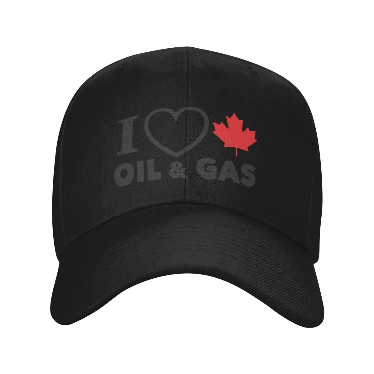 

I Love Canadian Oil and Gas Red Heart and Maple Leaf Alberta Pipelines White background HD HIGH QUALITY ONLINE STOR Baseball Cap