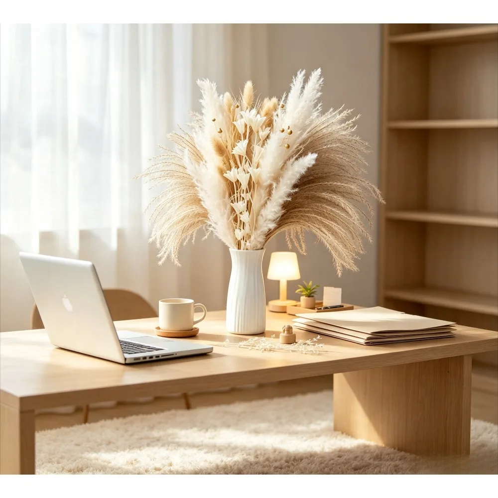 Natural hay bouquet, bohemian home decoration, suitable for Christmas, Halloween, Thanksgiving, Valentine's Day, decoration - view 3