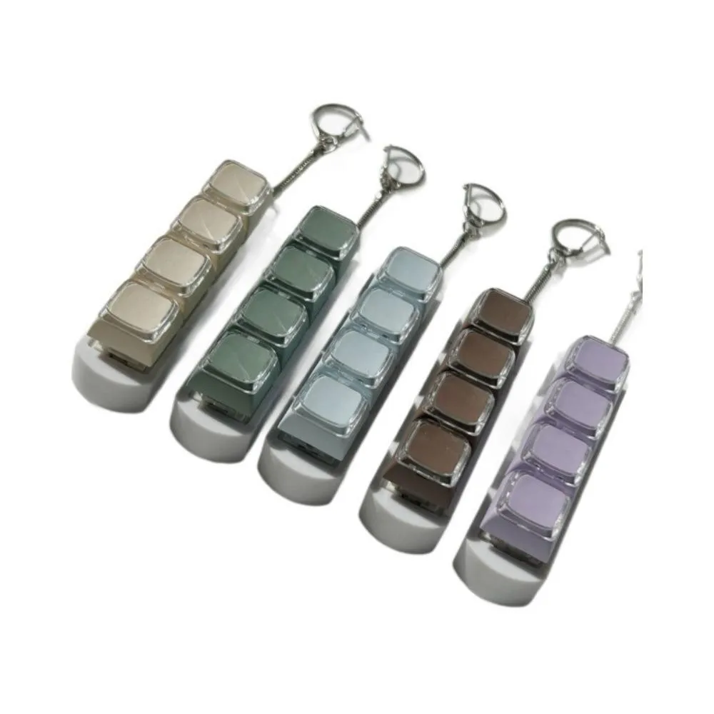 

MAYSHOW Fidget Keychain , 4 Keys Pressure Relief Finger Keyboard Caps , DIY Key Keyboard Keycap Pass The Time Clicker Adult Toys
