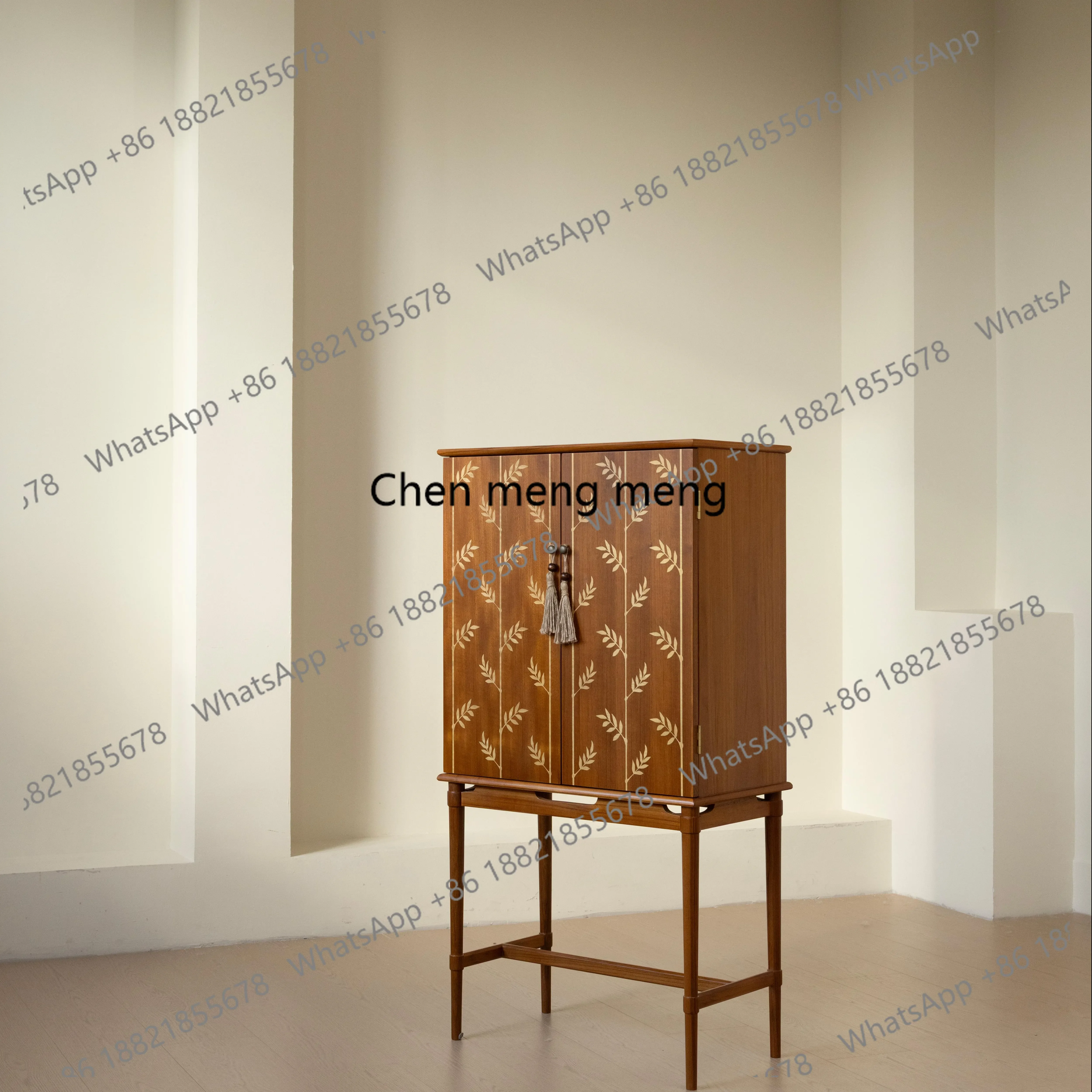 

Persimmon Life New Leaf Decorative Cabinet Storage Entryway Cabinet Bedroom Living Room Chest of Drawers Vintage Style