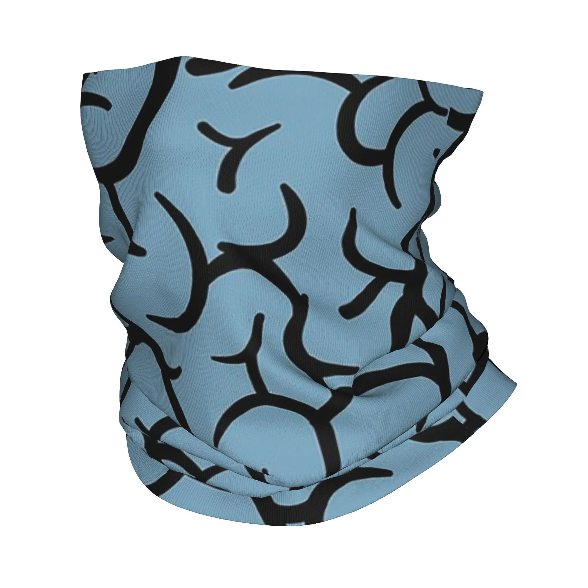 

Abstract Brain Pattern on Blue Background Bandana Neck Cover Printed Face Scarf Multifunction Cycling Scarf Cycling Unisex Adult
