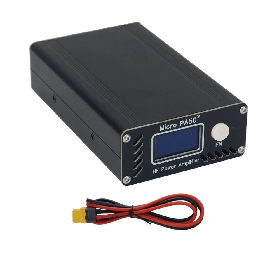

Micro PA50-3 50 Вт 3,5–28,5 МГц Интеллектуальный коротковолновый ВЧ усилитель мощности КСВ-метр Фильтр LPF 1,3-дюймовый OLED-экран Обновленный PA50 +