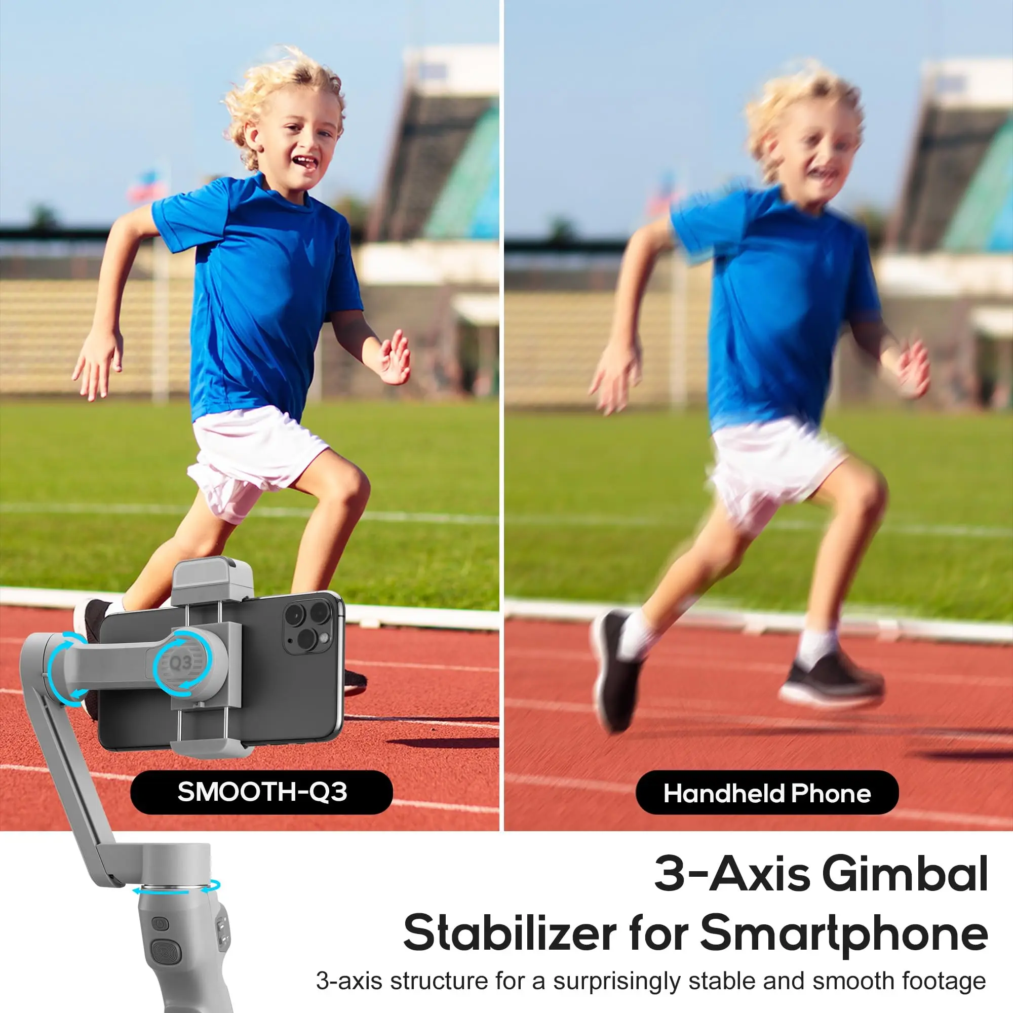 for  Stabilizer 3-Axis Handheld Gimbal Portable Foldable Gimbal Stabilize For Android iPhone