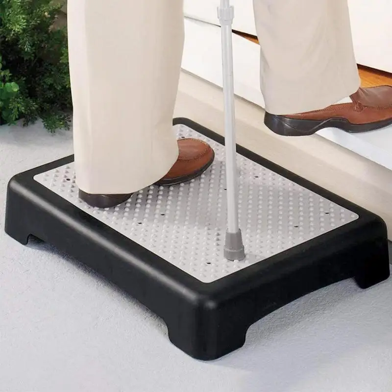 Half Step Stool For Elderly Antislip Half Step Stair Riser With Non-Slip Surface Portable Safe Step Riser For Shower Bed