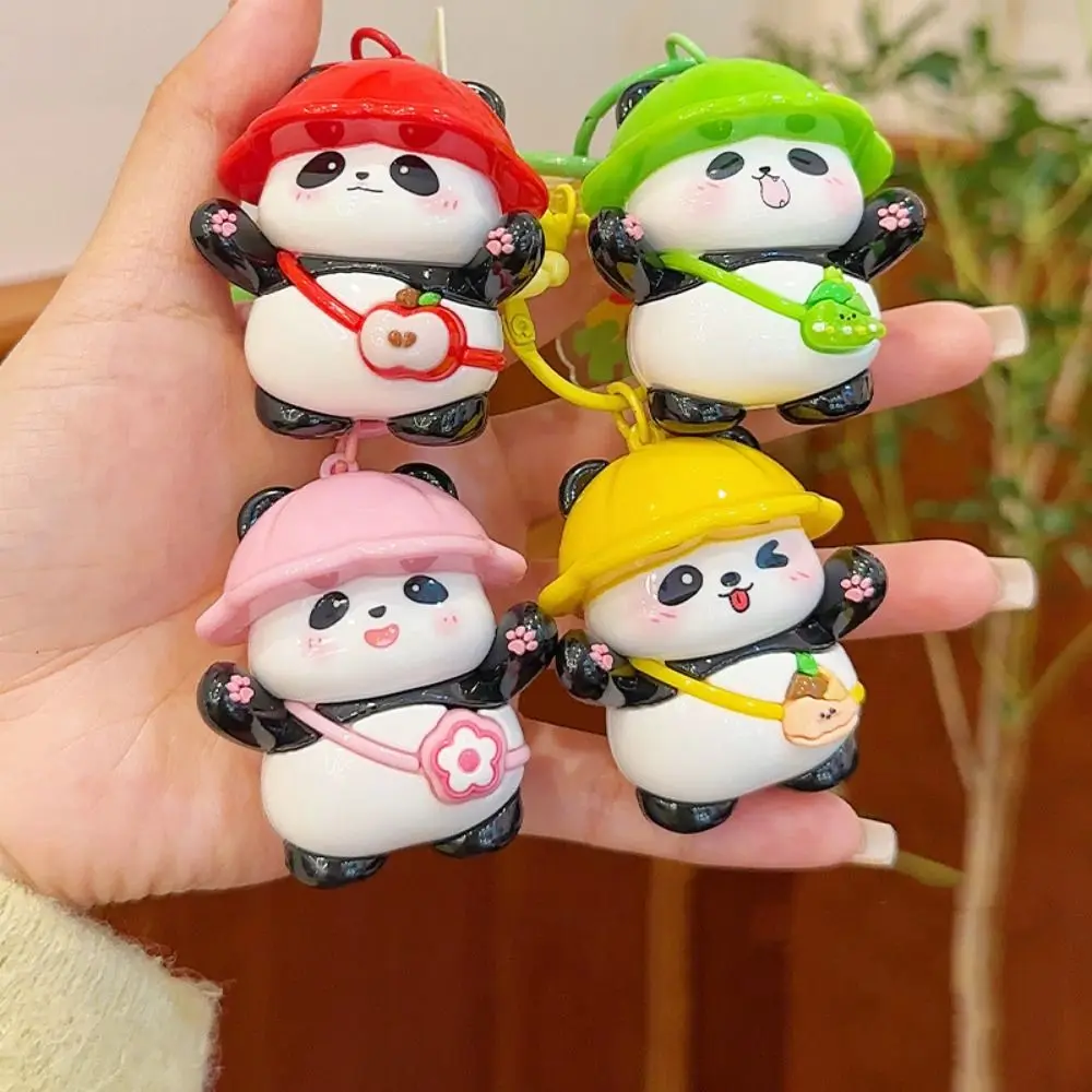 

Hanging Accessories Cute Cartoon Panda Keychain Creative Funny Bag Pendants Resin Fashion Key Ring Backpack Ornaments