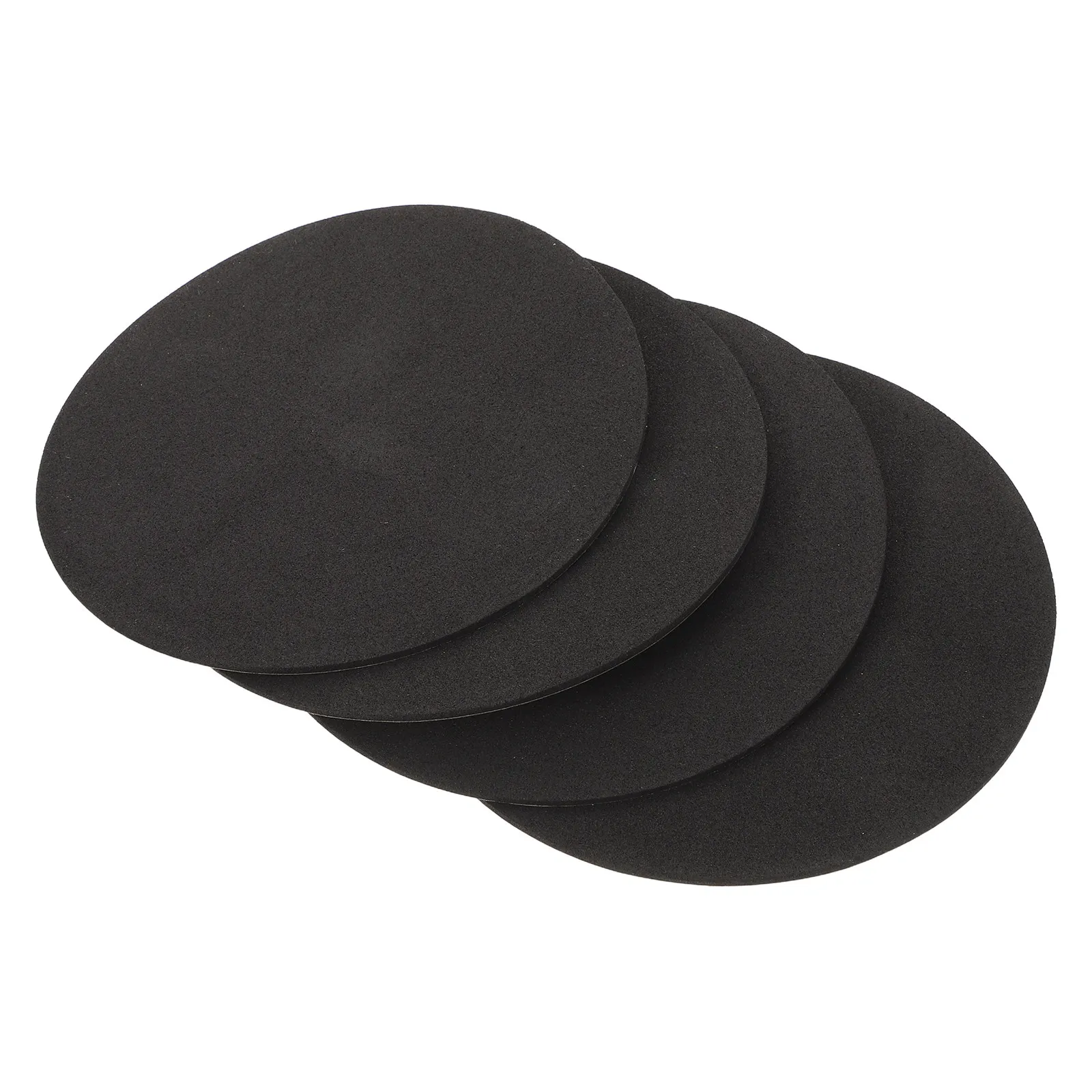 4Pcs Non Slip Lamp Base Pads Black Round Self Adhesive Furniture Protectors for Hardwood Floors Desk Lamp Base Anti Scratch