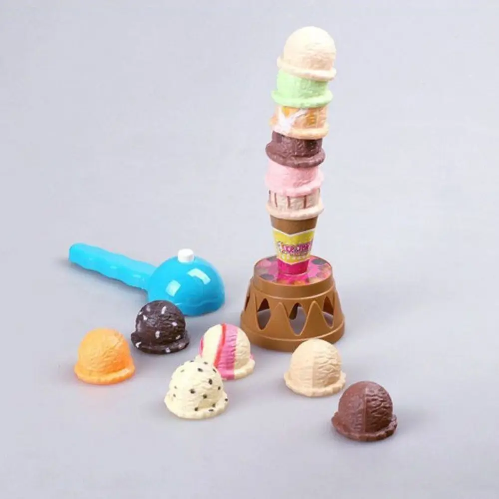 Dessert Ice Cream Games Toy Balancing Montessori Simulation Ice Cream Kitchen Toy Educational Sensory Color