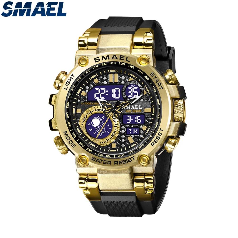 

Smael Sports Watch Men Military Watch Digital Quartz 8093 Men Watch Waterproof 50M Swimming Alock Clock Army Men Wristwatches