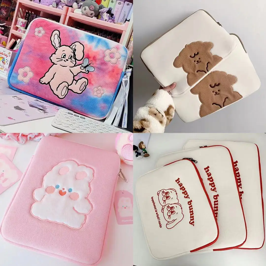 Girls Laptop Sleeves Carring Bags 11 12 13 15 15.6 Inch Computer Case for Macbook Ipad 9.7 10.2 10.9 Inch Lenovo Notebook Pouch