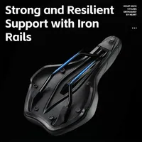 Bicycle Saddle Hollow Breathabl Shockproof Cycling Seat PU Non-Slip Leather Cushion UrltraLight MTB Road Bike Saddle