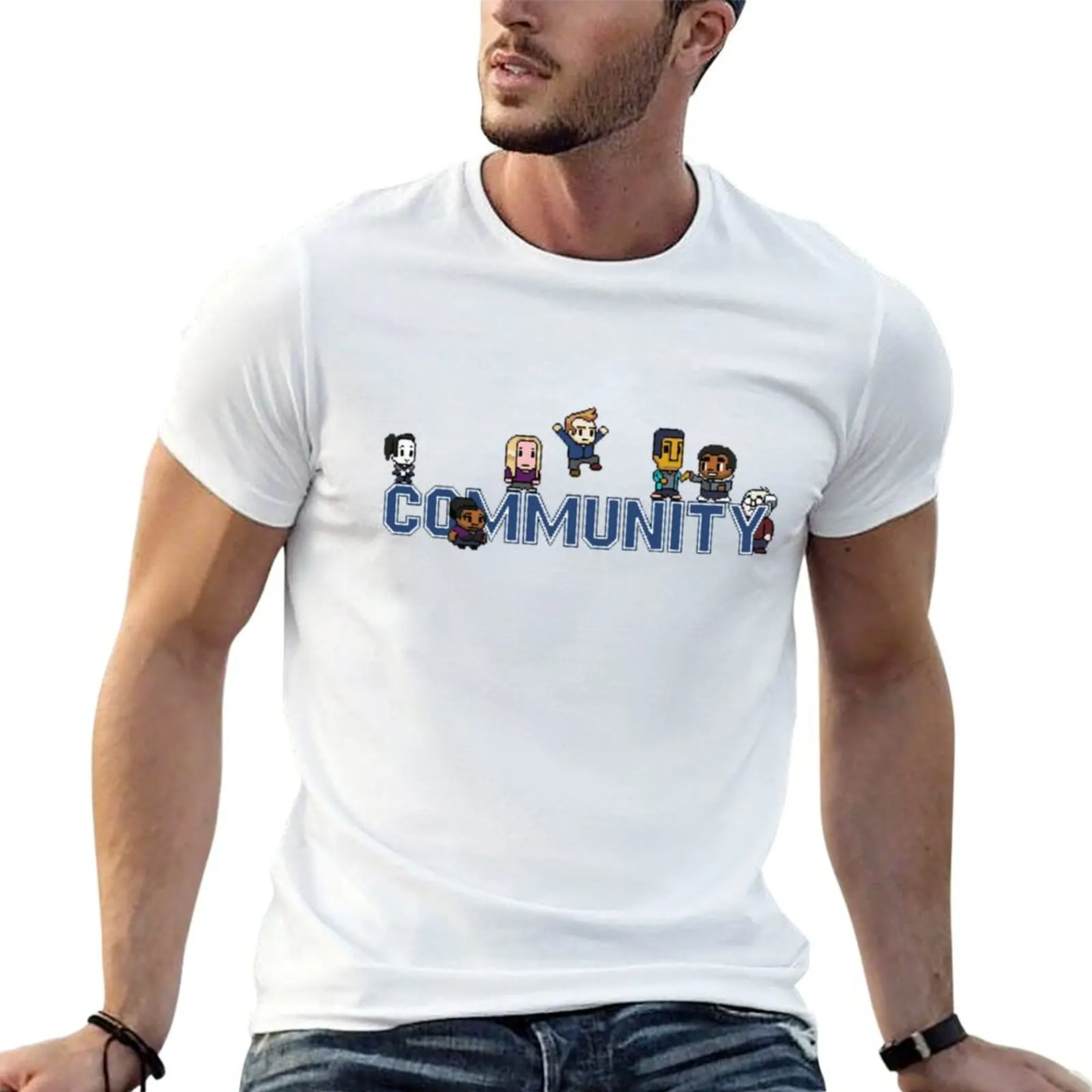 community bit games from play friends funny T-Shirt Summer Fashion Casual Tee Shirt