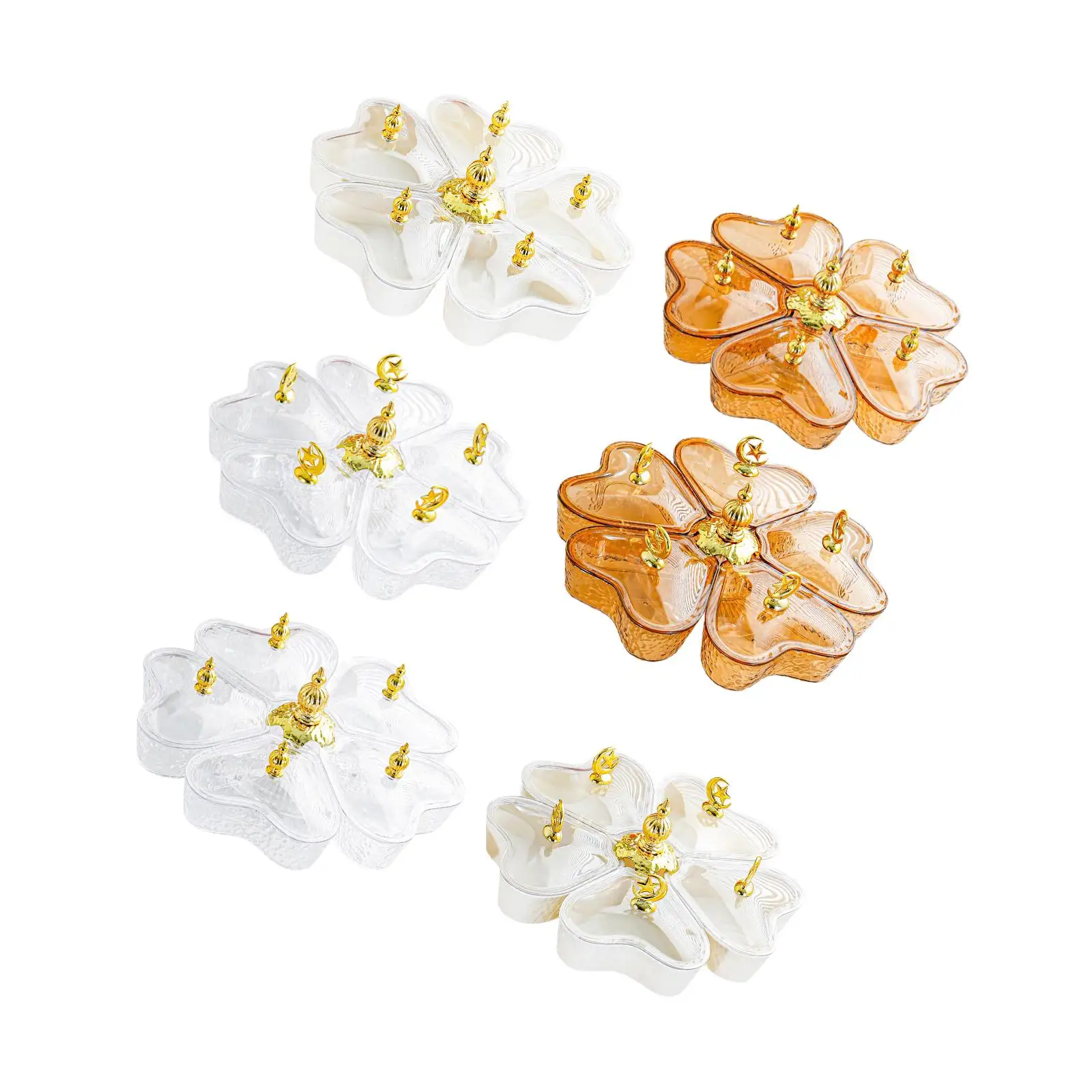 Divided, Rotating Serving Tray, Appetizer Tray, Candy And Nut Bowls, Heart-shaped for Sweets