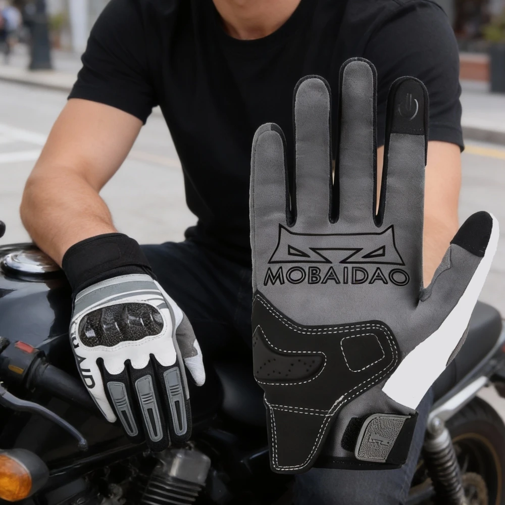 MBD Spring/Summer Motorcycle Gloves Two Fingers Touchscreen Moto Gloves Windproof Motorbike Motocross Gloves