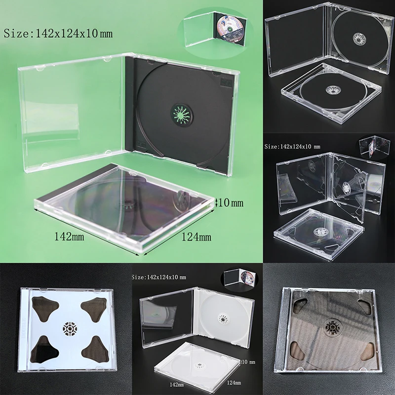 1pc Plastic DVD Case Portable CD Storage Box CD Package Case Durable DVD Box Thickened CD DVD Disc box