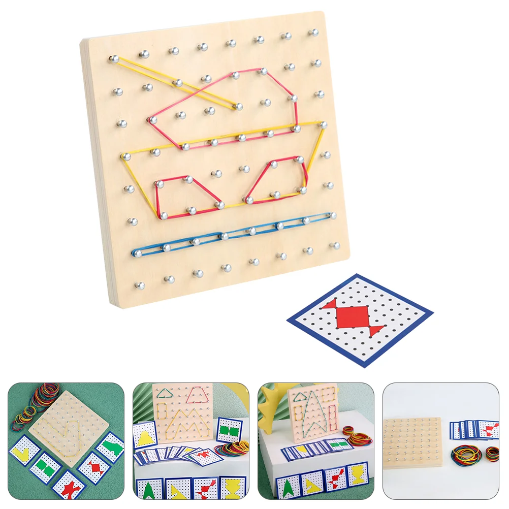 Geo Board dla dzieci Kreatywne paznokcie Zabawki dla dzieci Płytka Lipa Szyna Geoboard Puzzle