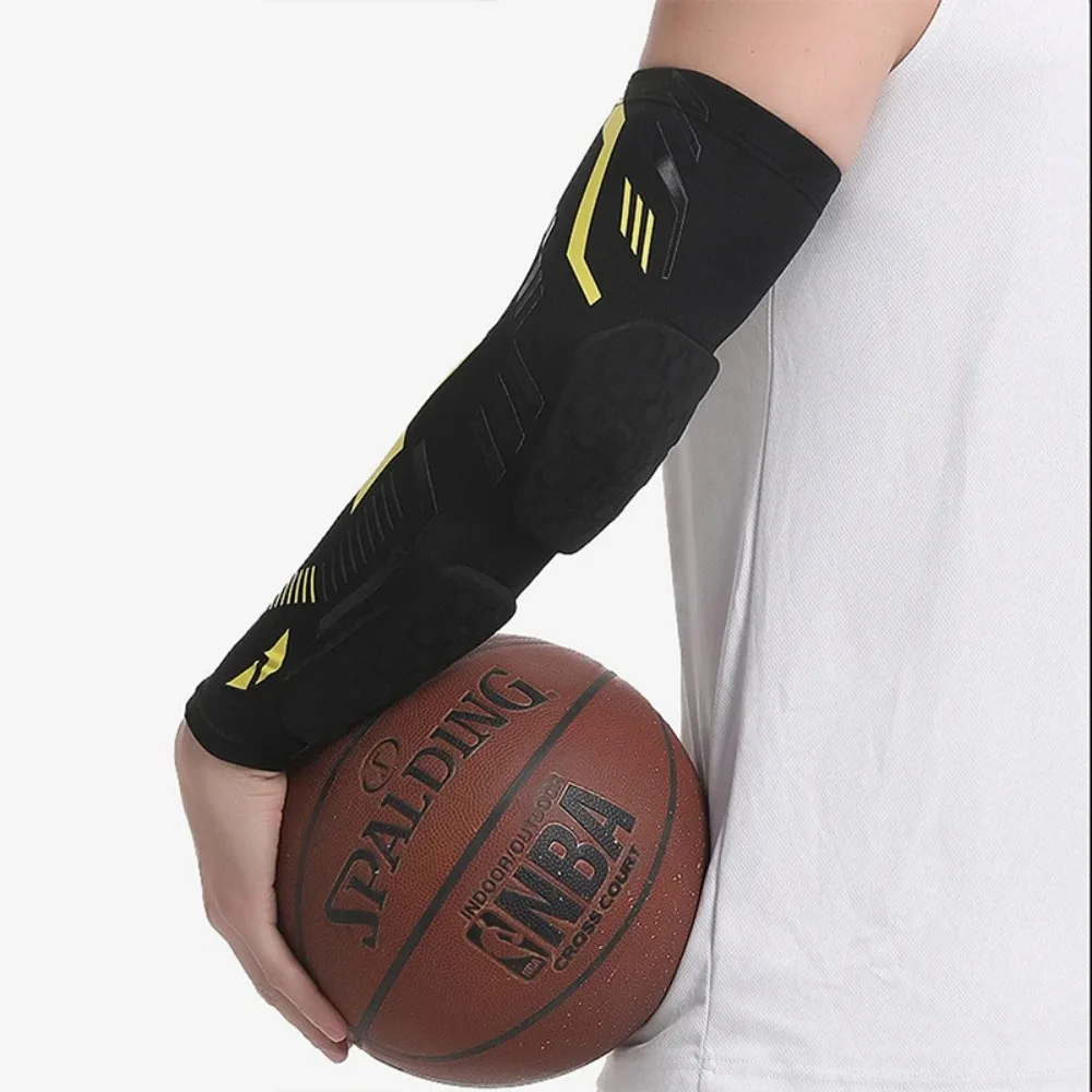 Separate Elbow Pads Long Dual Anti-Collision Arm Sleeve Protector Compression Support Protective Forearm Cover Sport Safety