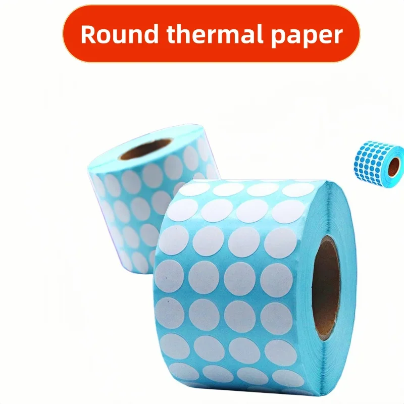 Ribbon Free Round Thermal Sticker Labels, 10-100mm All Sizes Available, Adhesion Strong Waterproof Stickers for Office Home Use