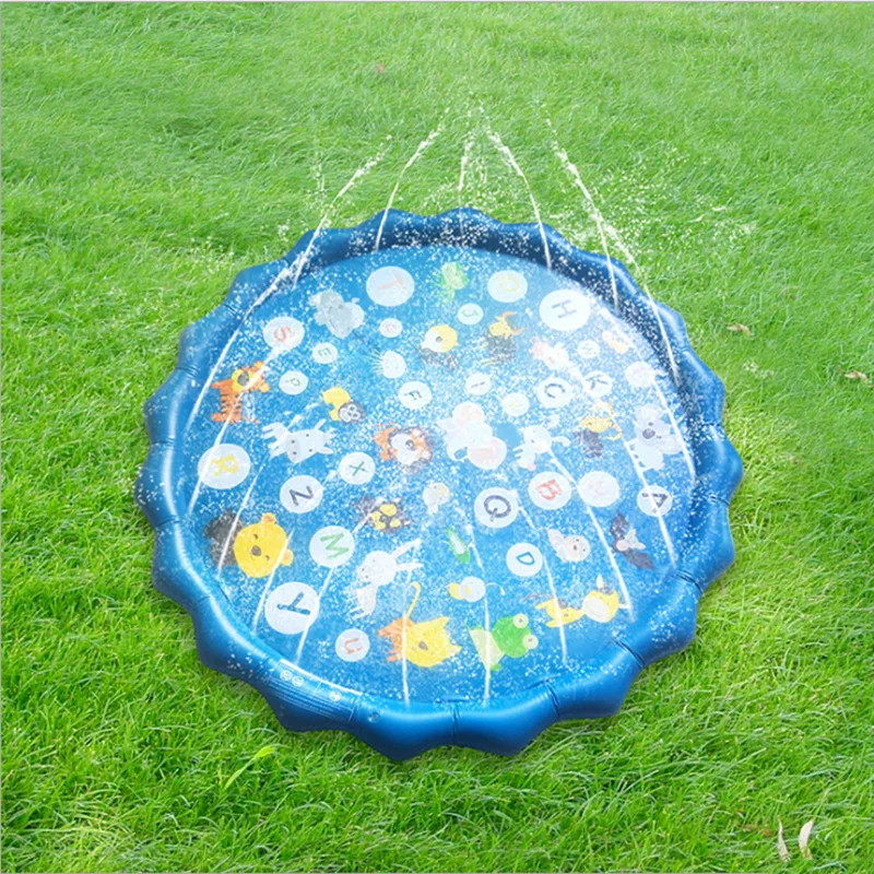 Children Play Spray Mat 100/170cm Beach Inflatable Water Sprinkler Pad Outdoor Game Toy Lawn Swimming Pool Mat Kids Toys