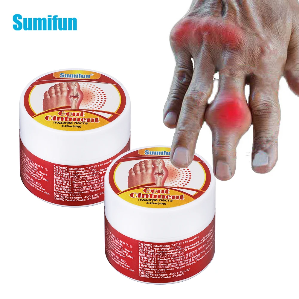 

1/2Pcs Sumifun Gout Treatment Balm Artritis Finger Bunion Toe Pain Relief Analgesic Cream Feet Care Chinese Medical Plaster