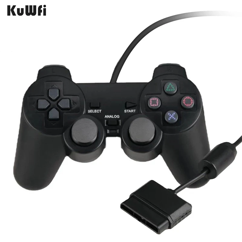 Double Vibration Controller  Bluetooth /Wired Plug and Play Gamepad Joystick Console Accessories For Sony PS2 Playstation2