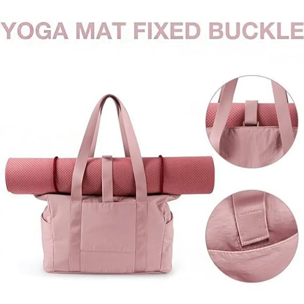 

Nylon Yoga Mat Bag Solid Color Adjustable Yoga Mat Holder Gym Fitness Tote Bag Large Capacity with Yoga Mat Buckle
