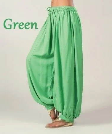 2024 Summer New Women's Solid Color Lantern Pants Loose Pleated Drawstring Casual Ankle Sports Pants Harlan Pants
