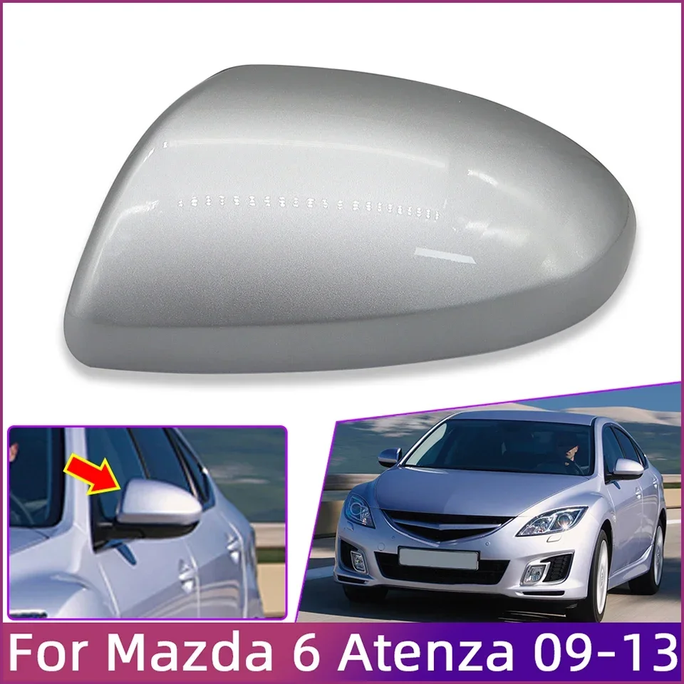 Car Rearview Mirror Cover For Mazda 6 Atenza GH 2009-2013 Door Side Mirror Trim Cap Carbon Fiber Garnish Shell Painted Housing