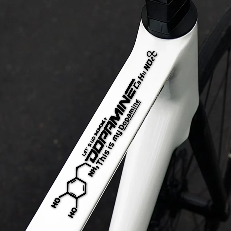 

2Pcs Dopamine Chemical Formula Stickers, Waterproof Durable Decal for Motorcycle & Mountain Bike Frame, Scratch Cover