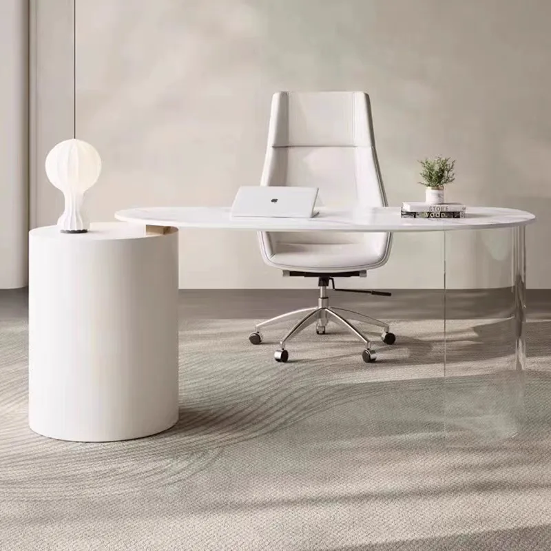 Modern Slate Acrylic Suspended Desk Modern Home Small Unit Study Office