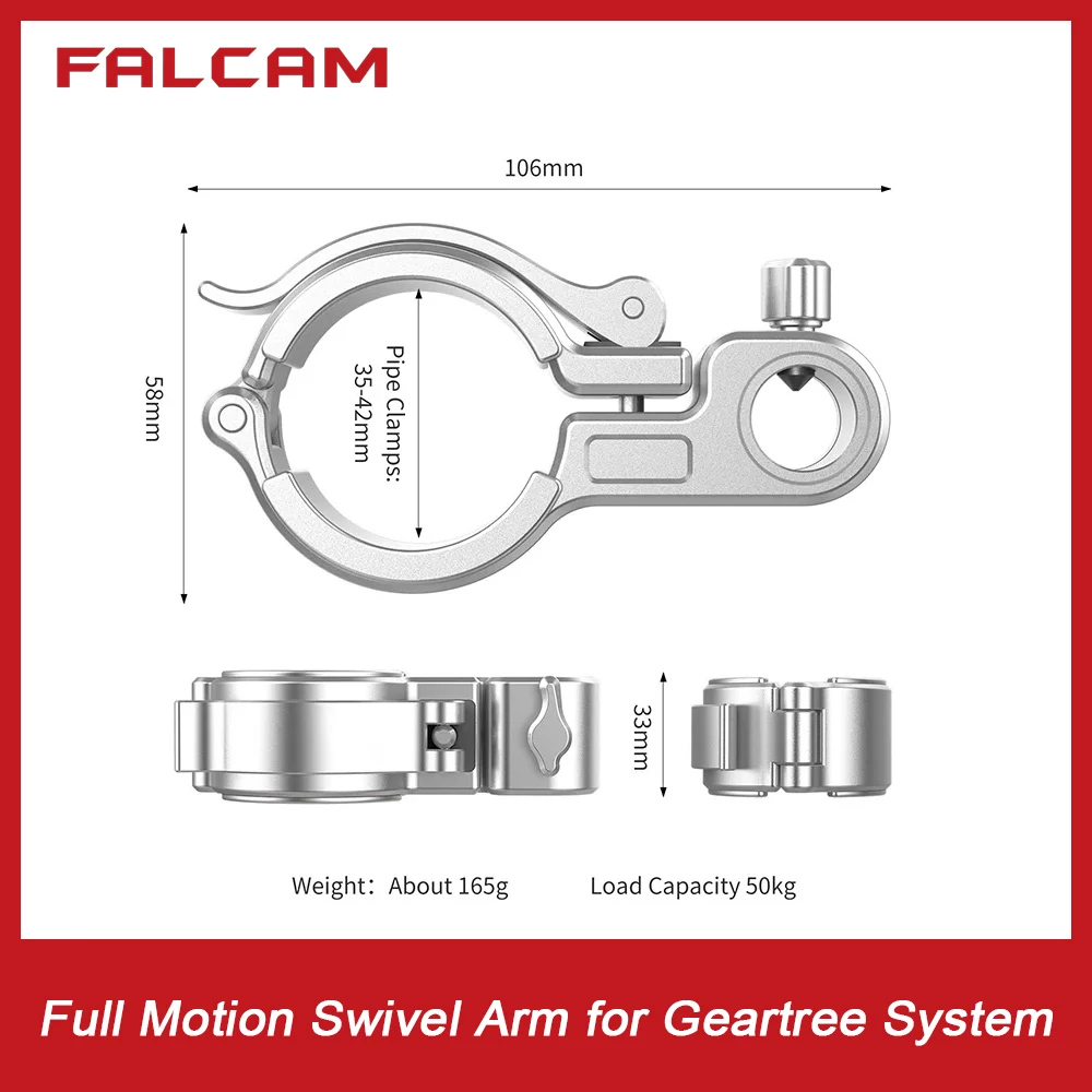 FALCAM Geartree-Fotografia Profissional Braço Giratório, Acessórios de Estúdio Doméstico, Braçadeira, Movimento Total, Sistema Geartree