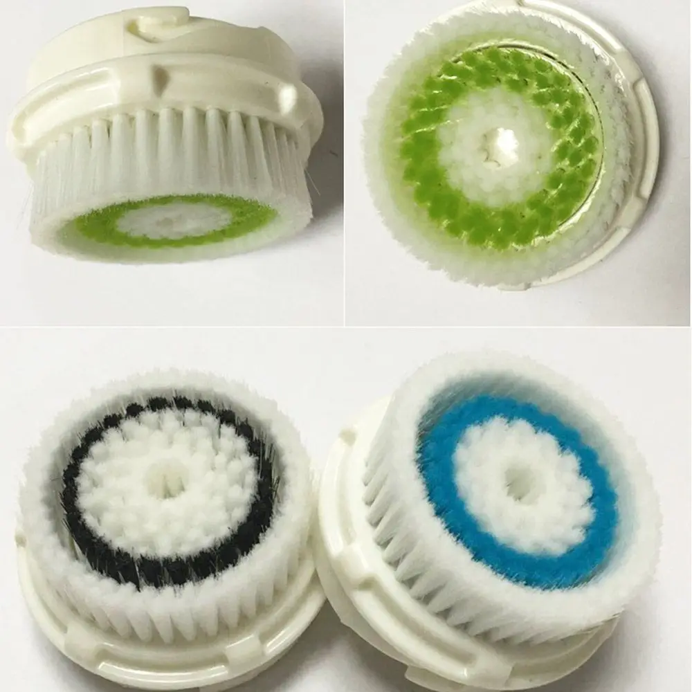 Único portátil normal branqueamento acne escova de limpeza profunda dos poros cabeça substituição ultra sônica limpadores faciais