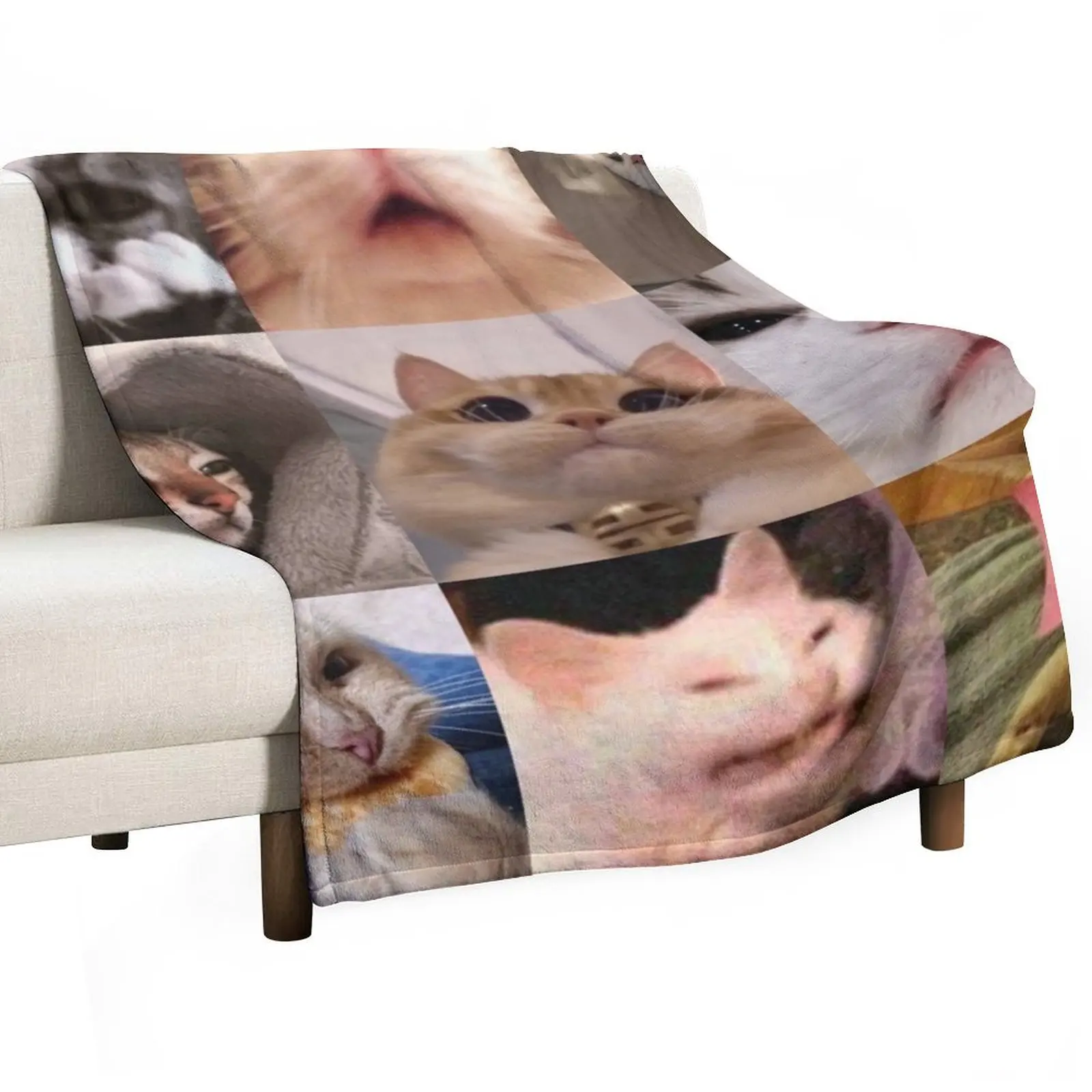 

Meme Cats 2.0 Throw Blanket Soft Warm Blanket Gift for Grandparents
