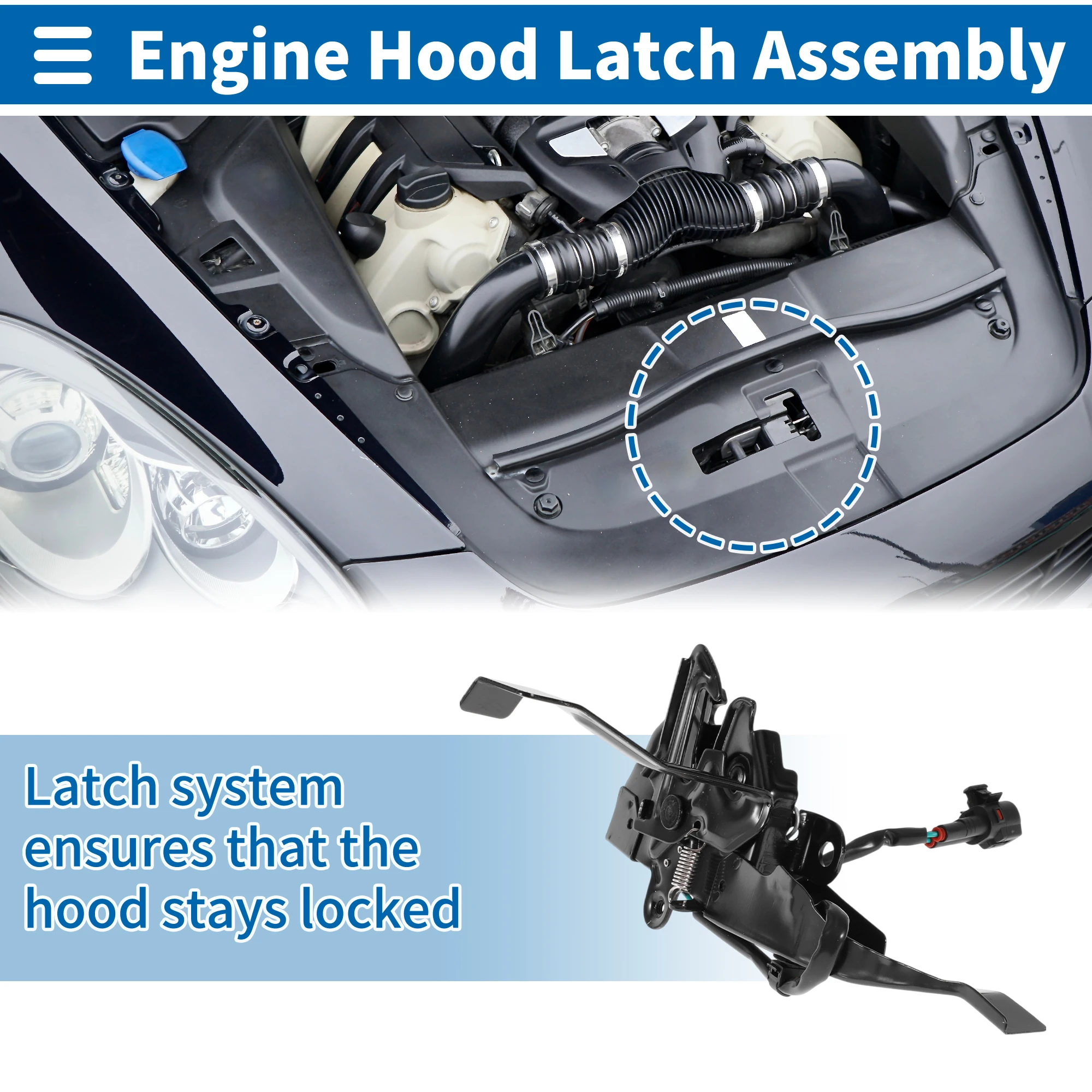 

Защелка капота UXCELL в сборе для Toyota Hilux 2012-2021 No 535100K291 1 шт.